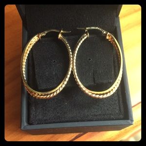 10k gold double hoop earrings